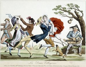 Bál: falusi tánc - a.n.d., 18. század vége, Carnavalet. alkotó: Unknown artist