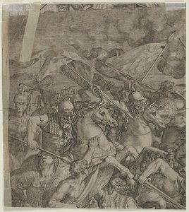 Milvius-hídi csata (töredék) (fordítva) alkotó: Unknown artist