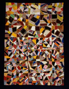 Ágytakaró (Crazy Quilt) alkotó: Unknown artist