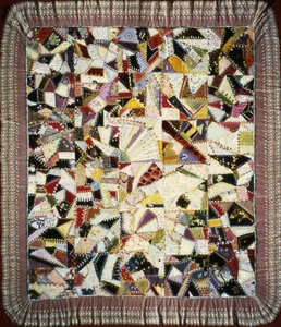 Ágytakaró (Crazy Quilt) alkotó: Unknown artist