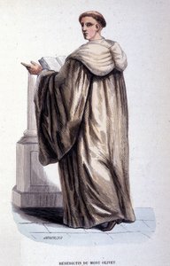 Benedictin du Mont Olivet. Metszet egy vallási rendekről szóló albumból, Párizs alkotó: Unknown artist