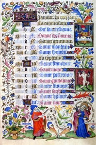 15. századi órakönyv. A január hónap. Milánó, Biblioteca Trivulziana. alkotó: Unknown artist