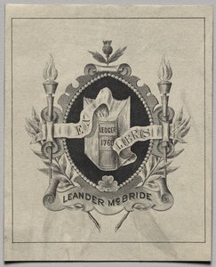 Könyvtábla: Leander McBride alkotó: Unknown artist