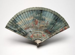 Brisé-rajongó két pár jelenetével egy tájban, 1700-25 körül alkotó: Unknown artist