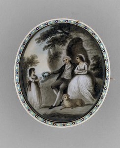 Bross, 1800 körül (szépia elefántcsonton, hajon, zománcon alkotó: Unknown artist