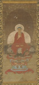 Buddha Kusa fű szőnyegén trónol alkotó: Unknown artist