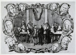 Café Procope Párizsban a 18. században Buffon, Gilbert, Diderot, D