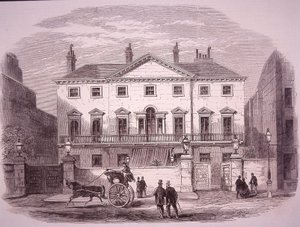 Cambridge-ház Piccadilly-ben 1860-ban, Palmerston miniszterelnök otthona alkotó: Unknown artist