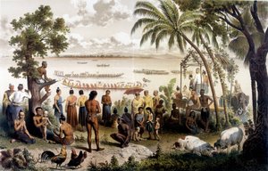 Kenuk verseny a laoszországi Bassacban. Az 1866-1868 közötti indokínai felfedezőút atlasza, szerkesztette F. Garnier alkotó: Unknown artist