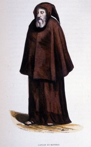 Kapucinus kabátban, metszet a vallási rendekről szóló albumból, Párizs alkotó: Unknown artist