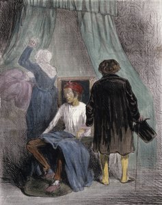 Rajzfilm: „Brusssais tanítványa, avagy piócák alkalmazása”” alkotó: Unknown artist