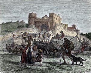 Kelták a főnökeik szolgálatában – kelta civilizáció, vaskorszak: A kelták rituális áldozatokat hoznak alkotó: Unknown artist