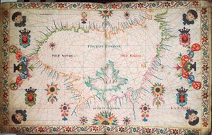 A Fekete-tenger térképe, 1600 körül (kézirat) alkotó: Unknown artist