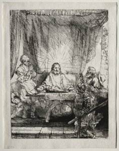 Krisztus Emmausban: A nagyobb tányér alkotó: Unknown artist