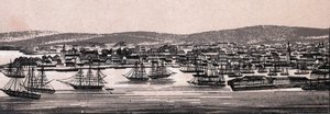 Christiania, Dánia: kilátás a városra (Általános nézet). in "" A világ 168 nézetet szemléltet"" Keltezés nélküli (XIX. század vége) alkotó: Unknown artist