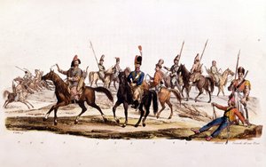 kozákok: 1. 2. kozák 3. doni kozák 4¡ hivatalos doni kozák 5¡ kozák Chernomowskij 6¡ uráli kozák 7¡ rendes kozák 8¡ baskír 9¡ és 10¡ kalmouk alkotó: Unknown artist
