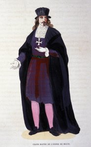 A Máltai Lovagrend nagymesterének jelmeze. század elejéről származó metszet alkotó: Unknown artist