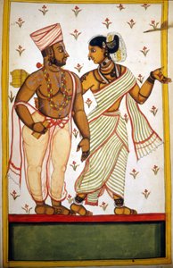 Brahman oldal párja a Stefano Nivibus Cardeira „Mogol története” (Moghul vagy Moghol) kéziratából (ms.8300). 18. század. Bibloteca marciana, Velence alkotó: Unknown artist