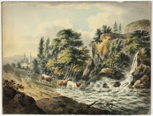 A folyóhoz hajtott tehénállomány alkotó: Unknown artist