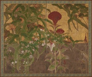 Coxcombs, kukorica és hajnalka alkotó: Unknown artist