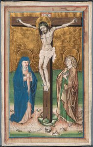 Keresztre feszítés Szűz Máriával és Szent Jánossal (recto); Szent Sebald az adományozókkal Paul Volkmayrrel és Sebald Schreyerrel (verso) alkotó: Unknown artist