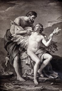 Daidalosz és Ikarosz. 19. századi metszet. alkotó: Unknown artist