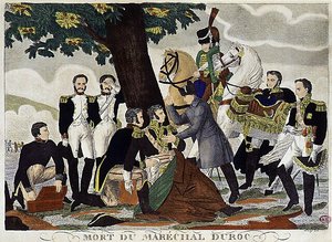 Duroc marsall, Friuli hercege meghalt 1813-ban (halálosan megsebesült Bautzenben), I. Napóleon és Murat segítségével. alkotó: Unknown artist