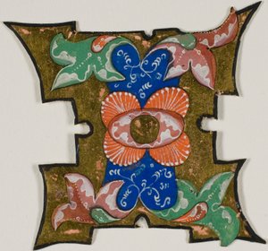 Díszített "I" kezdőbetű "I" levelekkel egy kórus könyvből alkotó: Unknown artist
