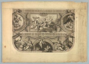 Lebrun és Mignard dekorációi a Versailles-i palotában alkotó: Unknown artist