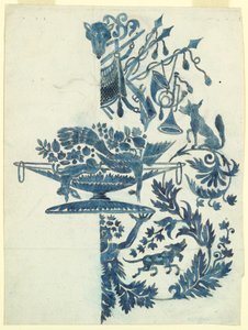 Tervezés egy selyem damaszthoz alkotó: Unknown artist