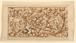 Hosszúkás panel kialakítása alkotó: Unknown artist