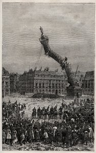 A Vendome-oszlop lerombolása a kommün alatt alkotó: Unknown artist