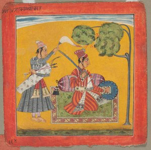 Dipak Raga, a harminchat dallam egyike (Ragamala): Megszemélyesítő szerelem alkotó: Unknown artist