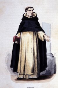 Dominikánus. Metszet egy vallási rendekről szóló albumból, Párizs alkotó: Unknown artist