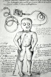 Öltönybe öltözött férfit ábrázoló rajz. Peru alkotó: Unknown artist