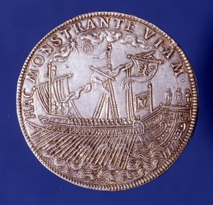 Vincenzo Gonzaga ducat (Vincent Gonzague) (1562 - 1612), Mantova hercege egy gályát ábrázol. alkotó: Unknown artist