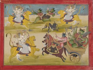 Durga harcban a Rakshasa