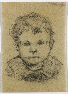 Emil Gauguin gyerekként, galléros inget visel alkotó: Unknown artist