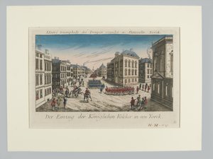 A királyi csapatok belépése New Yorkba alkotó: Unknown artist