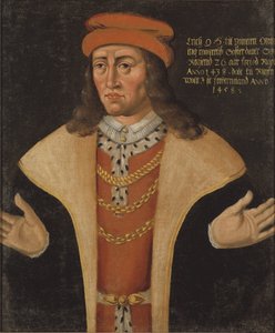 Erik (Eric) I de Pomeranie, roi de Danemark, Norvege et Suede – Pomerániai Erik (1382-1459), Dánia, Norvégia és Svédország királyának portréja, Anonymous . Olajfestmény. Mérete: 78x64 cm. Nemzeti Múzeum Stockholm alkotó: Unknown artist