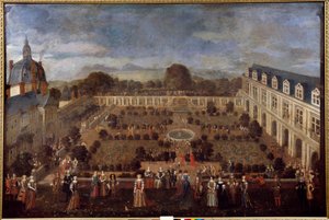 Ünnep a hercegi palotában 1673-ban XIV. Lajos király és udvara tartózkodására. Névtelen festmény alkotó: Unknown artist