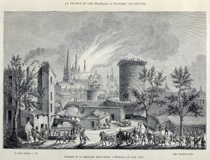 A Bordeaux-i Szent André székesegyház tüze, augusztus 25 alkotó: Unknown artist