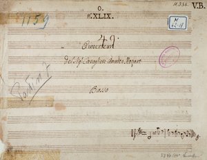 Mithridate, a Pont királya, Mozart operájának első oldala (1770) alkotó: Unknown artist