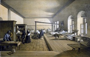 Florence Nightingale (1820-1910) a törökországi Scutari Kórházban 1855 körül alkotó: Unknown artist