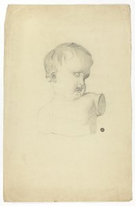 Gyermek mellszobrának töredéke alkotó: Unknown artist