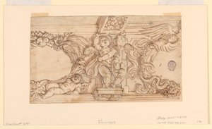 Frieze puttival és érmekkel alkotó: Unknown artist