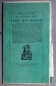 Francia forradalom: a „La grande joie du Pere Duchesne” borítója 1790 körül. Magángyűjtemény alkotó: Unknown artist