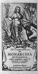 Tommaso Campanella (1568-1639) olasz filozófus "" De Monarchia Hispanica" (Spanyolország monarchiája) frontképe. 1683 alkotó: Unknown artist
