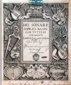 A del sonare sopra il basso frontispice, Agostino Agazzari alkotó: Unknown artist