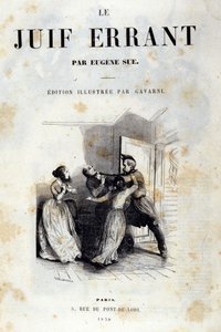 Eugene Sue: A vándorló zsidó című regényének előlapja alkotó: Unknown artist